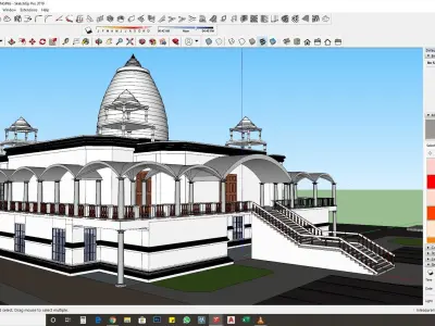 Hindu Temple 3d model  3D model