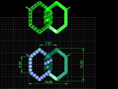 elegant twisted jewelry pendant 3D print model