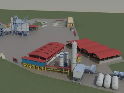 Concrete Batching Plant 3D model