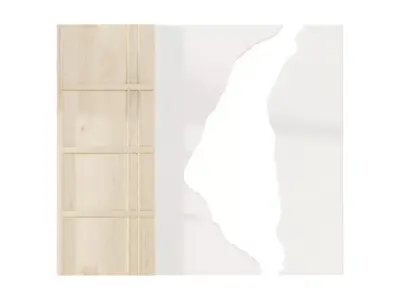 Wall panel wood gypsum 3D model