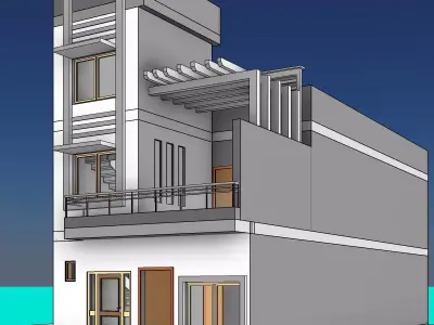 3d model of house 22 x 53 3D model