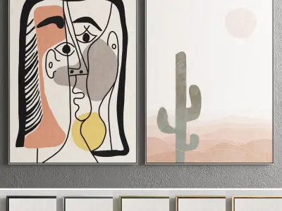 Photo frame 01 Low-poly 3D model