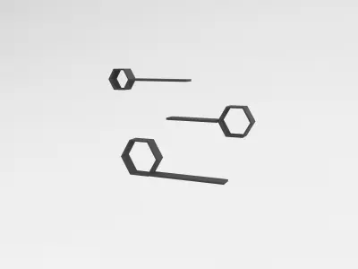 Wall Rack v1 002 Low-poly 3D model