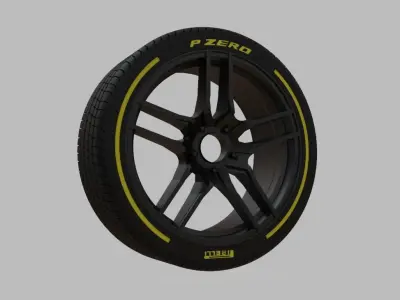 Miniature Konig Intention Rim and Tire - 3D Print - No Textures 3D print model