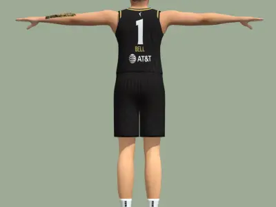 T-Pose Rigged Kierstan Bell Las Vegas Aces 3D model