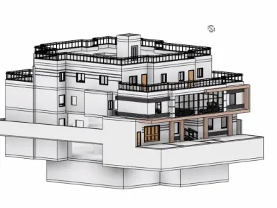 house complete revit project p7 3D model