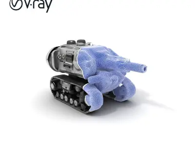 Futuristic Battle Tank Model Pack Low-poly 3D model