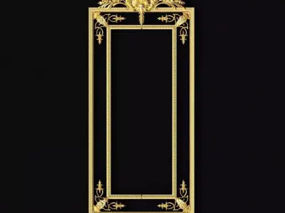carved frame for mirror 3D model 2