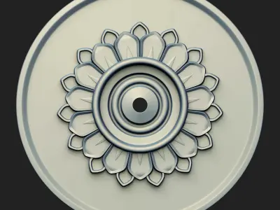 20 Rosette Ceiling Base Mesh Vol 1 Low-poly 3D model