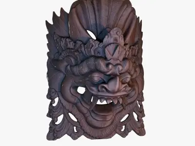 African Mask 05 Low-poly 3D model