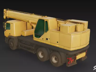 Crane Low-poly 3D model