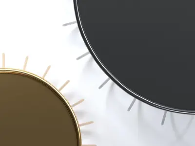 Nordic Gold and Black Wire Coffee Table Free 3D model