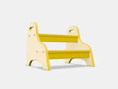 TROGEN Childrens step stool Low-poly 3D model