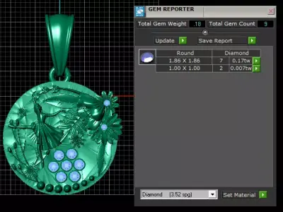 Enchanted Fairy Garden Pendant 3D Printable Model 3D print model