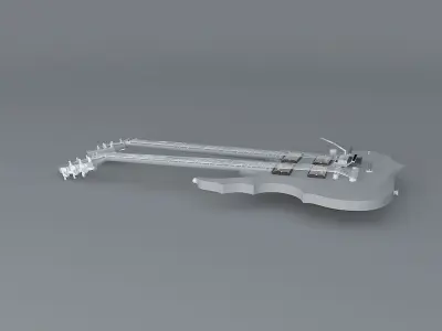 ESP Custom shop F series double neck guitar Free 3D model