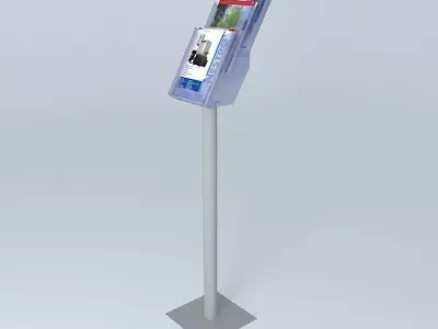 Nestro A4 brochure stand Free 3D model