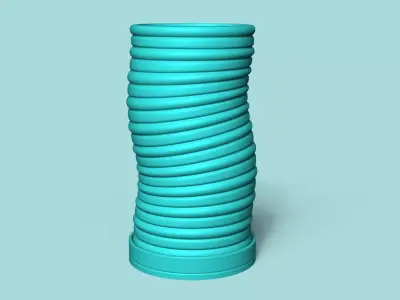 Vase 22 with Plate - Simple Plant Pot - Home Decor 3D print model