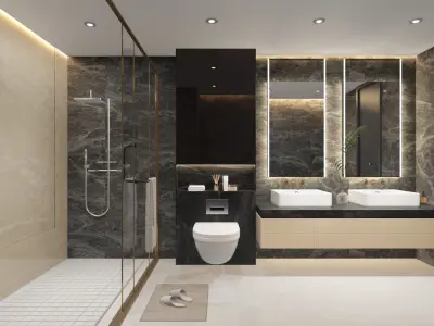 Luxury Interior Scenes-Bathroom 2 3D model