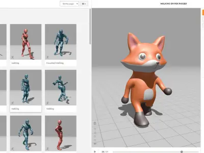 High-Quality 3D Cute Fox - Animated for Games Low-poly 3D model