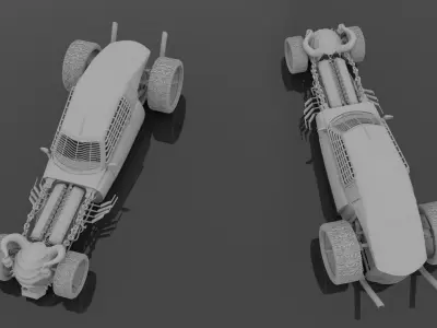 Demonic HotRod Concept Art 3D model