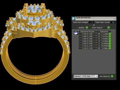 Women ring 2020 modeling pop star R83 3D model