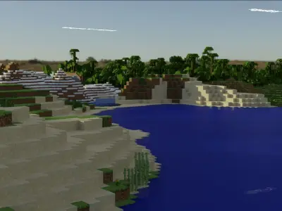 Minecraft Biomes Village Snowy Village Jungle temple Beach Free 3D model