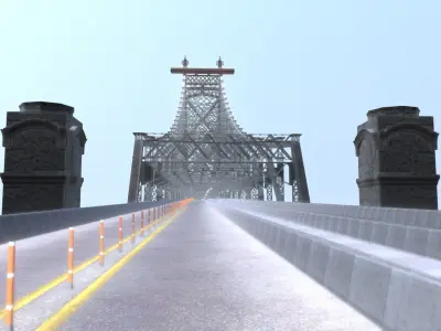 Ed Koch Queensboro Bridge Low-poly 3D model