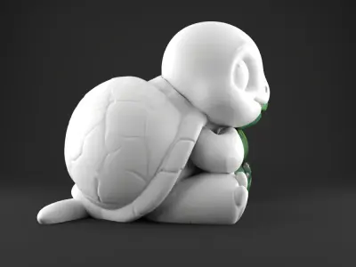Cute Loved Turtle 3D Model Heart Hands STL for Decoration 3D print model