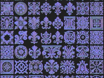 Architectural texture kit bash Low-poly 3D model