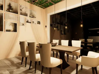 THE FULL RESTAURANT INTERIOR DESIGN PACK 3D model
