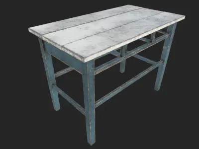 Wooden Table 1 PBR Low-poly 3D model