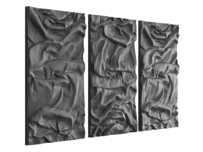 Wall Art Panel 02 Drapery  3D model