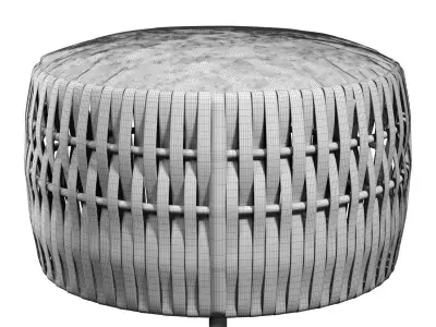 Round Wrapped Pouf 3D model