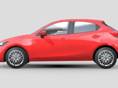 Mazda 2 2020 Low-poly 3D model