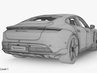 Porsche Taycan Turbo S 2020 3D model