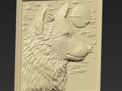 Wolf Head A147 3D print model