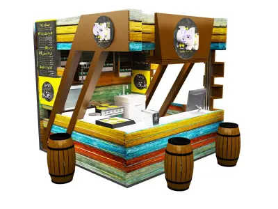 Booth Exhibition Stand a156a 3D model