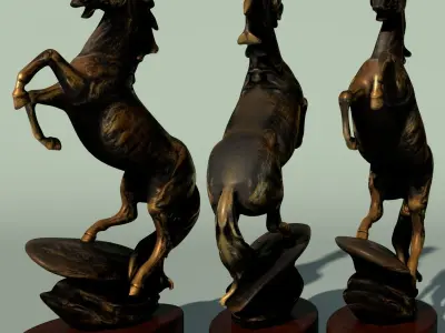 Horse Statuette 2A 3D model