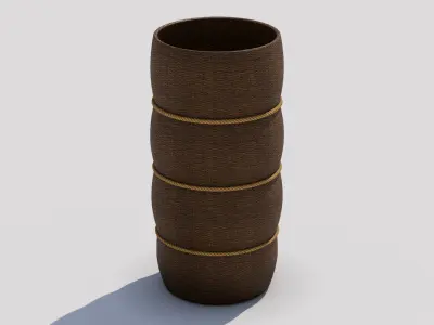 Wicker  Basket Free low-poly 3D model