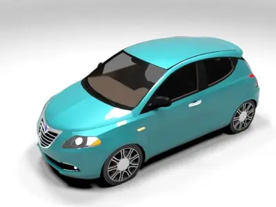 LANCIA YPSILON LOWPOLY Low-poly 3D model