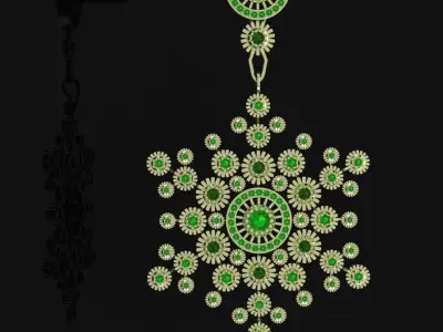 Earrings boutique gorgeous Snowflakes 3D print model