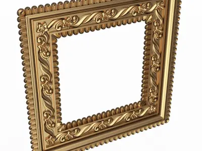 Classic Frame and Mirror 086 Low-poly 3D model