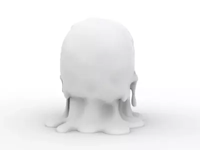 Melting Skull 3D Printable 3D print model