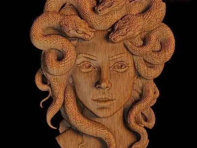 Medusa Relief 3D 3D print model