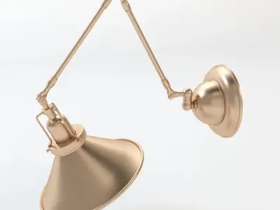 Detail Reed Swing Arm Wall Sconce 3D model