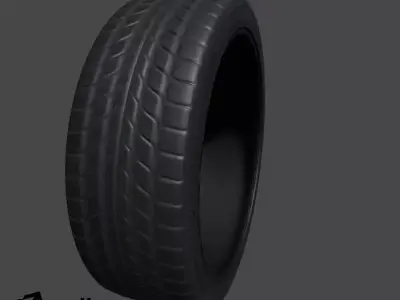 Low poly game ready sport car wheel Low-poly 3D model