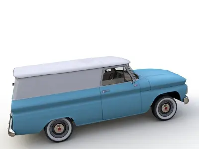 CHEVY C10 PANEL TRUCK 1966 3D model