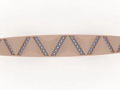 Bracelet 0013 Pyramid - Bangle  3D print model