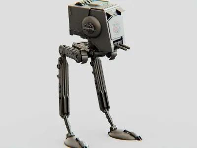 AT-ST WALKER Rigged for Unreal Engine - Unity - MIXAMO  3D model