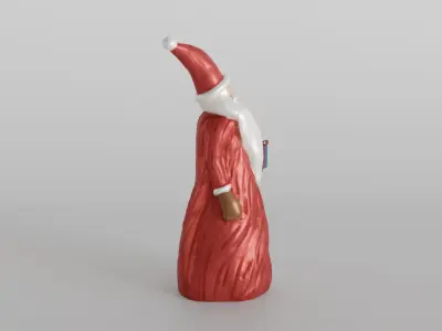 Holiday Home Decor Christmas Santa Holding Gift 3D print model